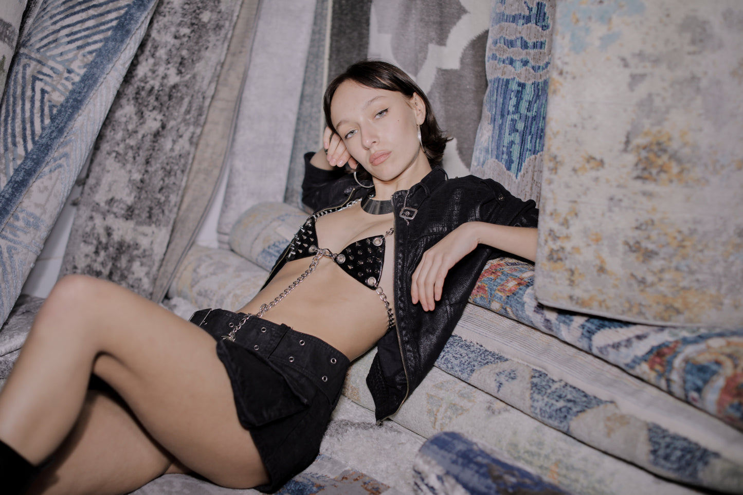 Noir_Waxed_Denim_Miniskirt.F7