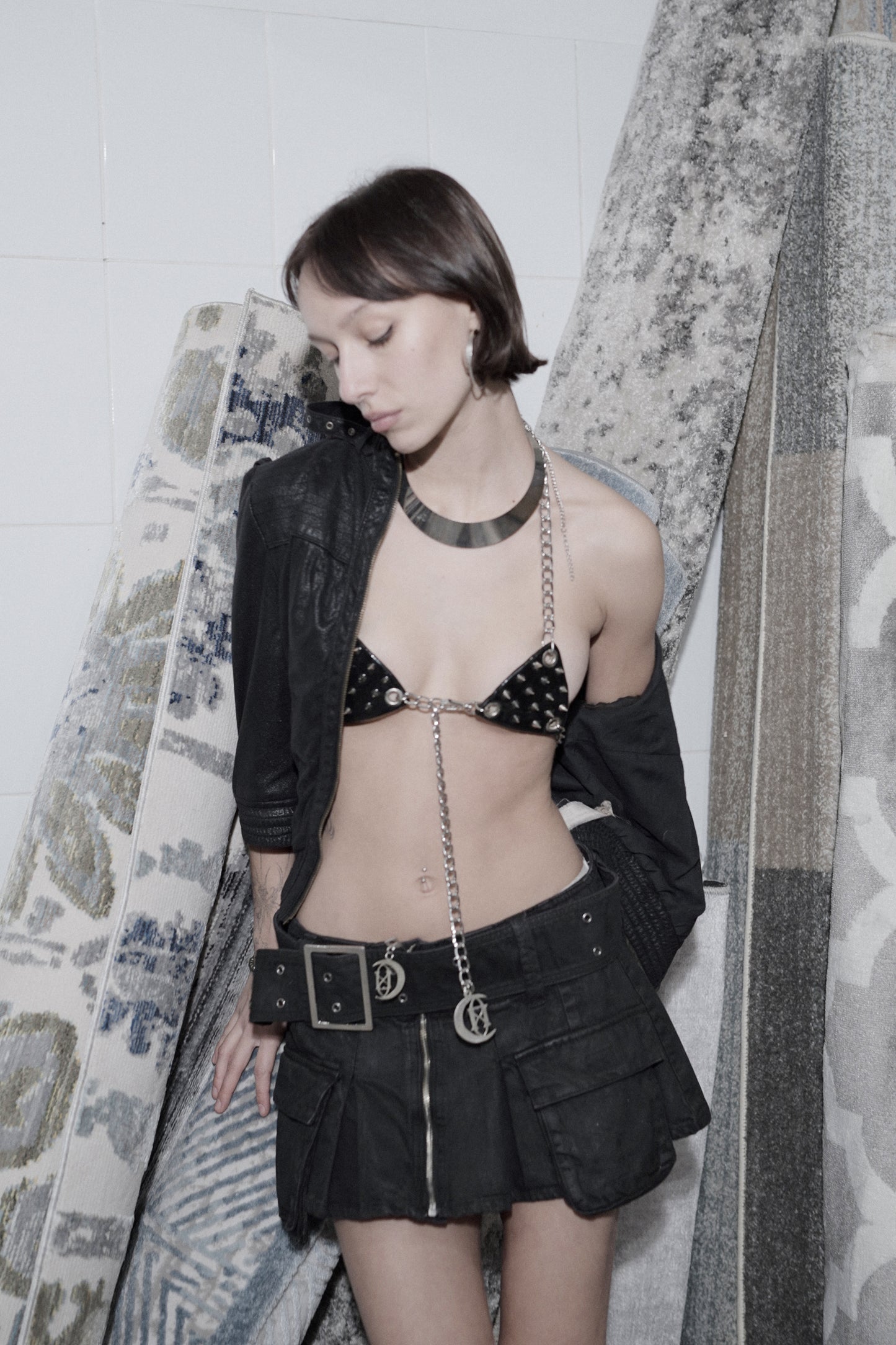 Noir_Waxed_Denim_Miniskirt.F7